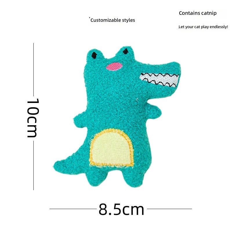Muñeco gato cocodrilo verde menta