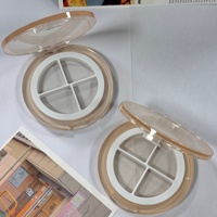 En stock, sans MOQ, palette de maquillage pliable entièrement transparente pour poudre fixatrice, fard à paupières, illuminateur et contouring, avec grand compartiment unique