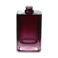 Récipient de parfum personnalisé vide 100ml rectangle carré rechargeable bouteille de parfum en verre de couleur opaque