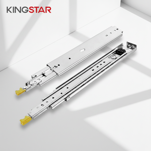 Glissières de tiroir robustes Kingstar 76 mm, capacité 220 kg, à extension complète 3 voies avec roulement à billes verrouillable pour armoire à outils de camping-car - Product Image 1