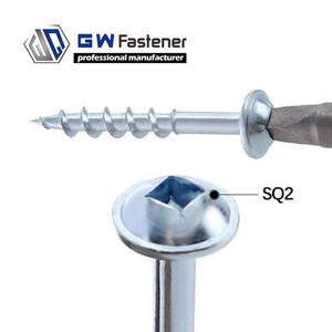 Nút Phẳng Máy Giặt Đầu #7 #8 Gỗ Vít Vuông Ổ Đĩa Thô Chủ Đề Kẽm Pocket Hole Vít - Product Image 2