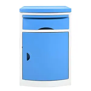 Portable ABS Plastic Medical Storage Furniture Hospital Bedside Cabinet with Drawer