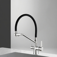 Robinet de cuisine commercial monotrou à montage sur plan, à poignée unique, eau chaude et froide, avec douchette extractible et conception à ressort – Offre Spéciale