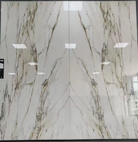 Azulejos de Porcelana Rrok Slab Picasso Gold Personalizados, Revestimiento Panorámico para Paredes, Suelos y Gabinetes Integrados para Villas