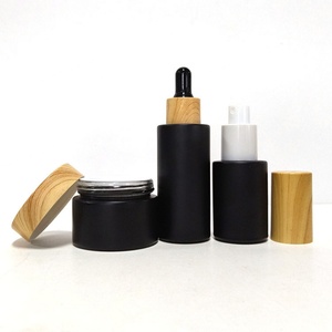 Black 30ml 50ml 60ml 1oz Facial Essential Oil Glass Dropper Serum Oil Bottle Screen Printed Custom Color Tube <b>Box</b> Paper - Product Image 5