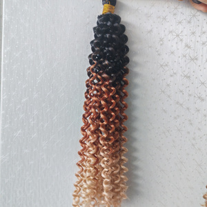 Water Wave Passion Twist Crochet Hair Braid Ombre Color Passion Twist Trenzas Extensiones de cabello sintético de ganchillo - Product Image 4