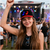 Nueva Gorra LED RGB con Carga USB, Control por Aplicación, Programable, Ajustable, Deportiva, para Fiestas, con Pantalla LED Inteligente