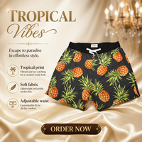 Shorts de bain d'été personnalisés imprimés pour hommes, séchage rapide, légers, 100% polyester