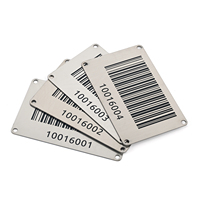 Plaque d'identification en aluminium gravée au laser avec logo personnalisé, code QR, étiquette métallique pour actifs, code-barres, numéro de série, plaque nominative