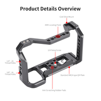 Kingma – alliage d'aluminium pour protéger la caméra, accessoires Vlog, points de montage multifonctions, cage de caméra pour Son. A7C
