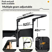 Chariot pliable en métal réglable à quatre roues avec auvent, pour animaux de compagnie, camping en extérieur, transport d'enfants, rangement à ouverture arrière