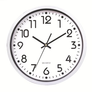 10 Inch Round Quartz Wall <b>Clock</b> Silent Analog Single Face Resin Plastic Hanging <b>Clock</b> for <b>Living</b> <b>Room</b> - Product Image 4