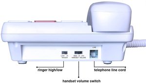 Telefono fisso con grande pulsante cablato, adatto per la famiglia di anziani linea singola facile da leggere telefono con cavo Desktop - Product Image 4