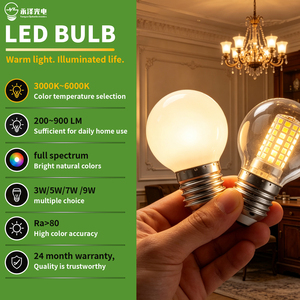 Ampoule G45 Magic Bean Globe SMD E26 AC110~120V sans variateur d'intensité, abat-jour en verre transparent, indice de restitution des couleurs Ra80 - Product Image 2