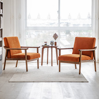 Fauteuil moderne de style japonais décontracté pour hôtel chez l'habitant, balcon, salon paresseux, canapé simple décontracté en bois massif