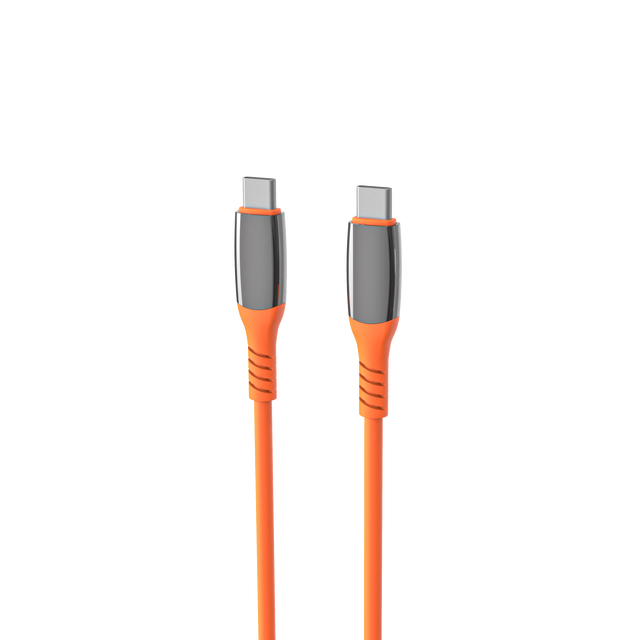 100W USB C to C Cable Nylon Braided Type-C Cable PD Fast Charging Cord with LED Display for iPhone MacBook Custom Cable