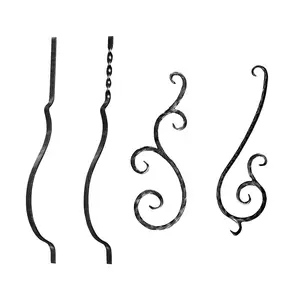 simple design fence elements panels decorative wrought iron baluster for staircase suppliers