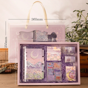 Ensemble de journalisation DIY avec autocollants, album cadeau, ensemble de journalisation moderne violet, ensemble de journalisation DIY pour filles, carnet carré, coffret cadeau de journalisation DIY - Product Image 5