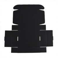 Boîte d'expédition en carton ondulé noir rigide écologique de 4 mm à 3 couches, personnalisable avec logo en relief et pelliculage mat, vente en gros