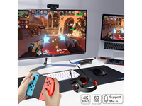 Tarjeta de Captura de Video HDMI 4K Mindpure USB 3.0, Tarjeta de Captura de Juegos 1080P 60fps con Salida en Bucle para PS5, Xbox, Switch, Laptop, PC, Streaming