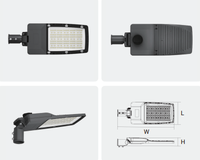 Luz de Seguridad LED para Exteriores con Sensor, IP66 Impermeable, COB LED, de Aluminio, para Iluminación de Calles