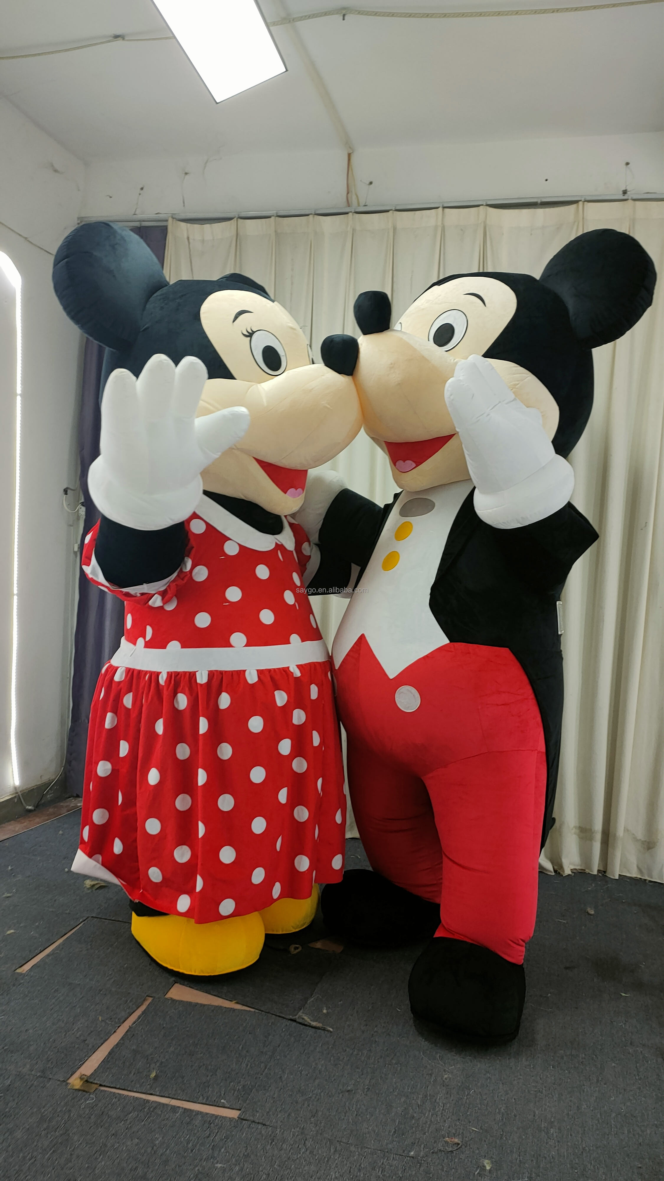 Minnie Cartoon Inflatable Costume Mickey Mascot Mouse Costume for Wedding  Party, image size:2250x4000