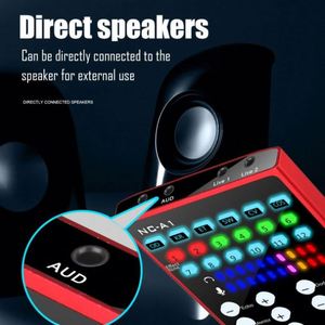 Table de mixage audio USB multifonction NC-A1 pour YouTube, smartphone, PC, enregistrement en direct, chant, avec interface BT Echo, carte son - Product Image 6
