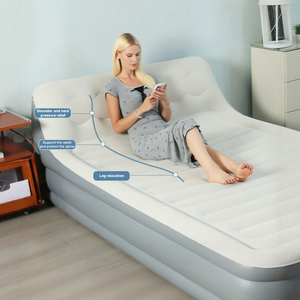 Colchón de aire duradero de tamaño doble con logotipo personalizado y bomba integrada Colchon <span class=keywords><strong>inflable</strong></span> portátil para acampar al aire libre cama <span class=keywords><strong>inflable</strong></span> Parque doméstico - Product Image 2