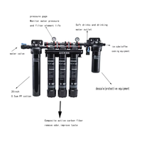 Usine 3 étapes ultrafiltration purificateurs d'eau en plastique grand débit maison commerciale hôtel boisson robinet bien filtres à eau