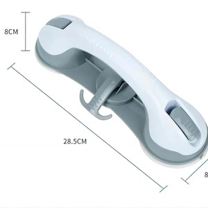 Poignée de sécurité pour salle de bain, 28,5 cm, ventouse haute adhérence, sans perçage, pour porte en verre, utilisation par les personnes âgées - Product Image 5