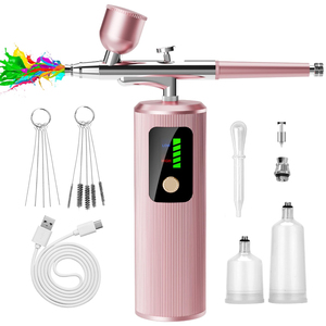 Kit de Aerógrafo Inalámbrico para Decoración de Uñas, Recargable, Portátil, con Boquilla de 0.3 mm y Pantalla LED para Salón - Product Image 1