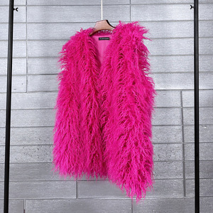 2025 Plus Size Woolen Casual Faux Shearling Vest <strong>Women's</strong> <strong>Long</strong> Winter Warm Sleeveless <strong>Gilet</strong> - Product Image 3