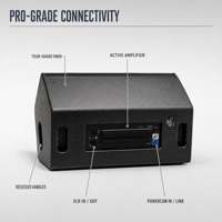 YINBOEAR Enceinte active pleine gamme de 8 pouces 150W, système de sonorisation portable, moniteur de sol pour salle de réunion, conférence, KTV