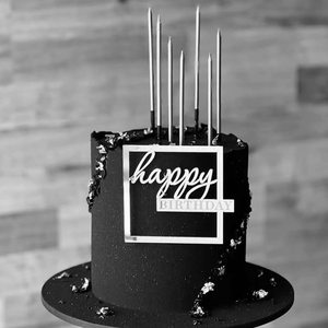 17ème joyeux anniversaire côté gâteau Topper acrylique numérique mariage anniversaire Cupcake Toppers adulte fête gâteau décoration XQA061 - Product Image 2