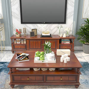 طاولة قهوة خشبية فاخرة على الطراز الأمريكي من روي فو شيانغ لغرفة المعيشة والمكتب المنزلي والفنادق P452 - Product Image 3