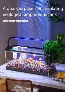 Viskom, kleine woonkamer goudviskom, filtratie en zuurstoftoevoer alles-in-één apparaat, <span class=keywords><strong>aquarium</strong></span> met landschapsinrichting - Product Image 3