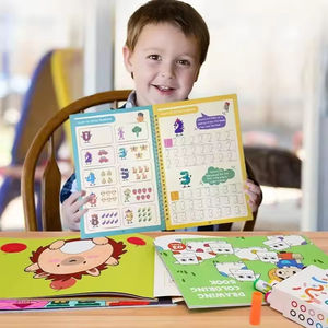EN STOCK Número Libros del alfabeto inglés Juego de libros de caligrafía Cuaderno para una escuela Libro de práctica de escritura a mano acanalado para niños - Product Image 2