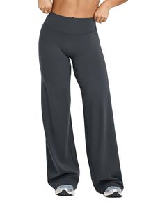 Широкие спортивные брюки для йоги и отдыха с прямыми штанинами, свободного кроя, для коррекции фигуры, однотонные, для трансграничной торговли (TK Explosions Europe, США) - Product Image 2