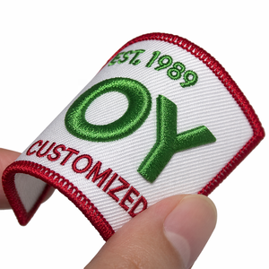 Badge <span class=keywords><strong>Ricamati</strong></span> Personalizzati con Nome del Marchio, Logo 3D in Rilievo, Toppe Ricamate Termoadesive per Abbigliamento - Product Image 1