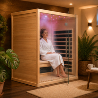 Sauna de Luz Roja de Espectro Completo, de Madera Sólida, OEM/ODM, para 4 Personas, para Apartamentos y Hogares, Relajación