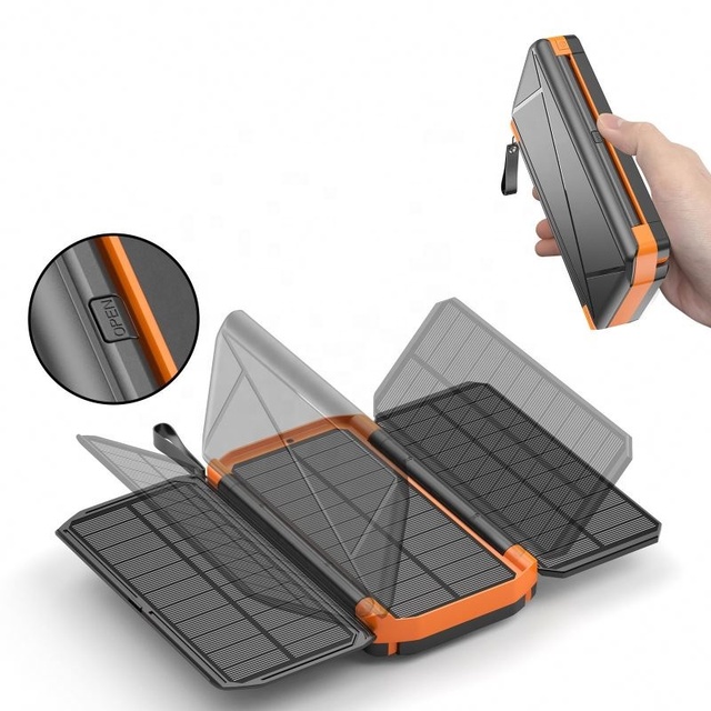 22.5w Ip67 Solar Power Bank 30000mah 40000mah 50000mah Powerbank with Solar Panel