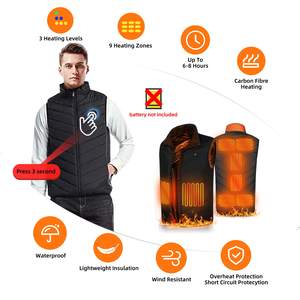 เสื้อกั๊กอุ่นไฟฟ้าแบบใช้แบตเตอรี่ USB สำหรับผู้ชาย ผู้หญิง และทุกเพศ  ขายตรงจากโรงงาน - Product Image 6