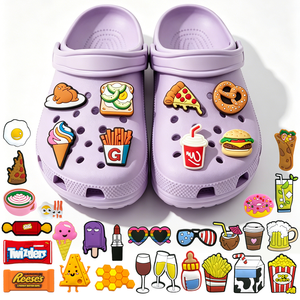 Adornos de PVC para Zapatos <span class=keywords><strong>con</strong></span> Diseño de Maquillaje y Belleza Femenina: Lápiz Labial, Perfume, Tacón Alto, Lazo, Rosa, Decoraciones para Zapatos de Verano, para Sandalias y <span class=keywords><strong>Zuecos</strong></span> - Product Image 3