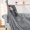 Couverture paresseuse à capuche européenne de grande taille maison loisirs vêtements paresseux flanelle Sherpa couverture TV - Product Image 2