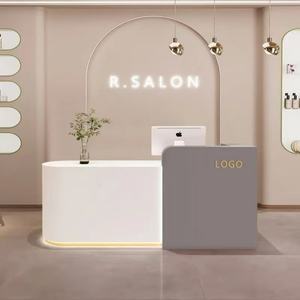 Mostrador de Recepción Moderno de Lujo Ligero, Multicolor, para Salón, Tienda o Recepción - Product Image 6