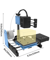 Printer 3D Industri 2026 X1 Baru, USB, Aluminium Alloy, Hot Bed, Resin PLA, Ukuran Cetak 100x100x100mm, Pencetakan Satu Tombol, Garansi 1 Tahun