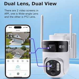 Caméra de sécurité solaire 4G PTZ extérieure UBox IP65 étanche 6MP à double objectif avec audio, AOV, PIR, faible consommation d'énergie, vision nocturne couleur 24/7 - Product Image 5