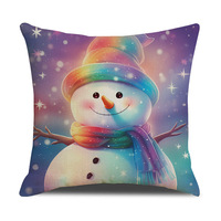 Vente en gros Sapin de Noël Bonhomme de neige Décoratif Oreillers Couverture Logo Personnalisé Polyester Coussin Décor Cas 45*45cm pour Canapé-Lit