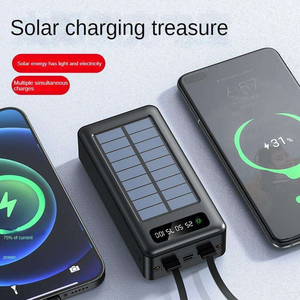 Nuevo Producto: Banco <span class=keywords><strong>de</strong></span> Energía Solar Portátil <span class=keywords><strong>de</strong></span> 30000mAh para Teléfono Móvil, Alta Capacidad, Cables Integrados, Cargador con Pantalla LED y Luz - Product Image 3