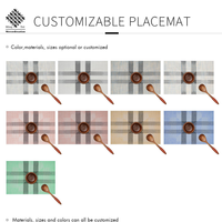 Ensemble de sets de table rectangulaires en textile lavables et pliables pour décoration de fête en extérieur, design optimal